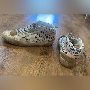 Golden Goose White and Black Spotted Sneakers